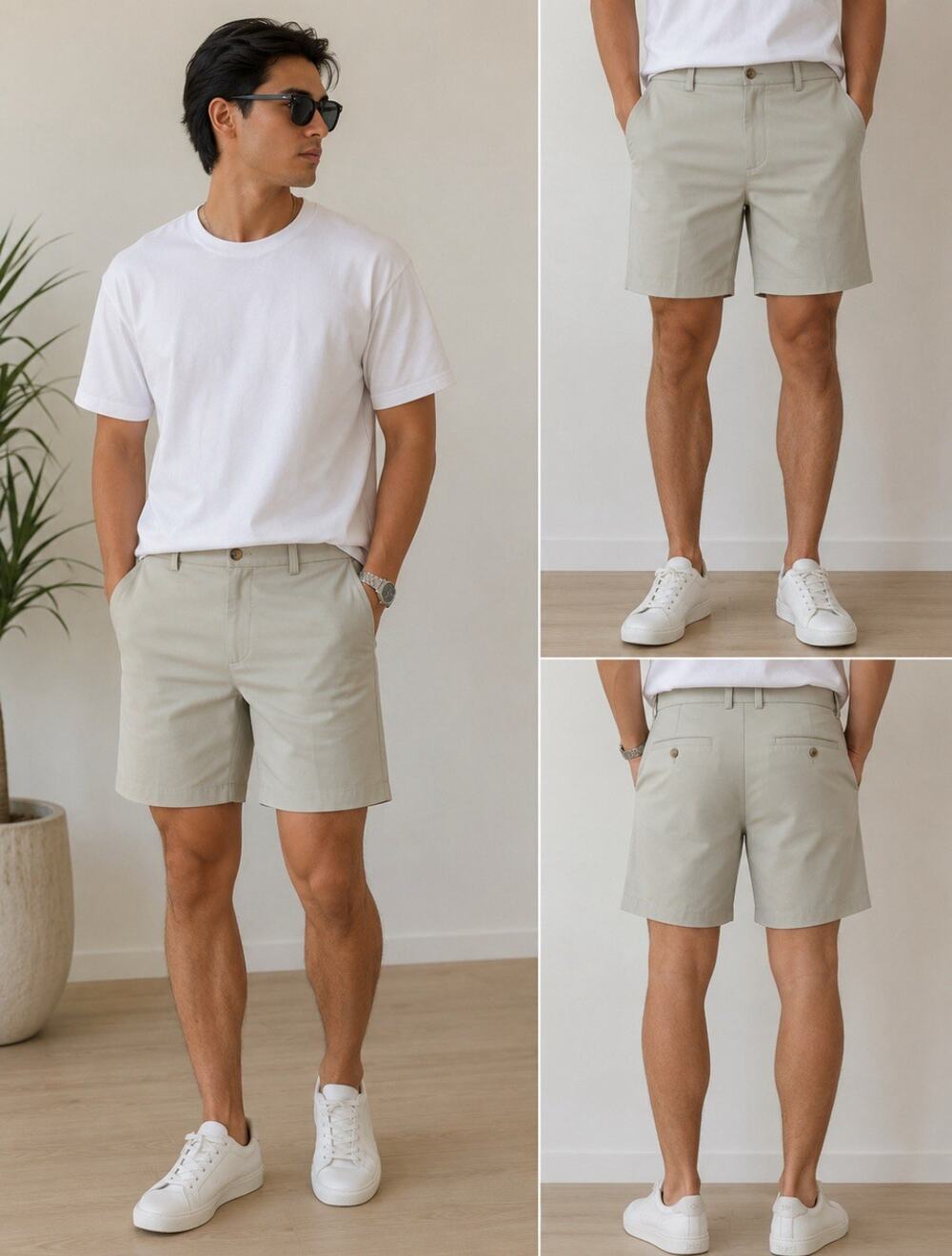Preppy Oak Hill Men's Flat Front Shorts Size 42 Khaki Microfiber Golf